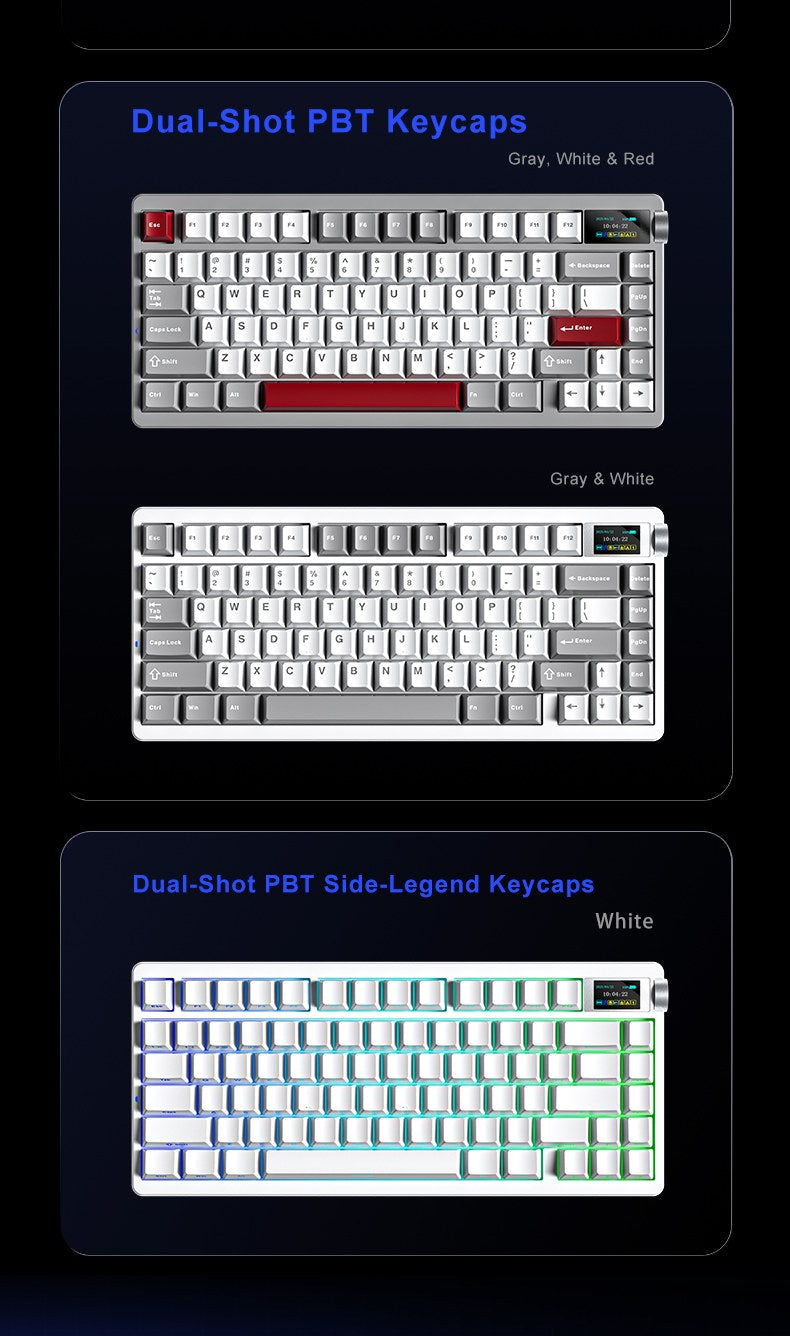 AULA NOVA75 Smart Screen Custom Mechanical Keyboard | Tri-Mode