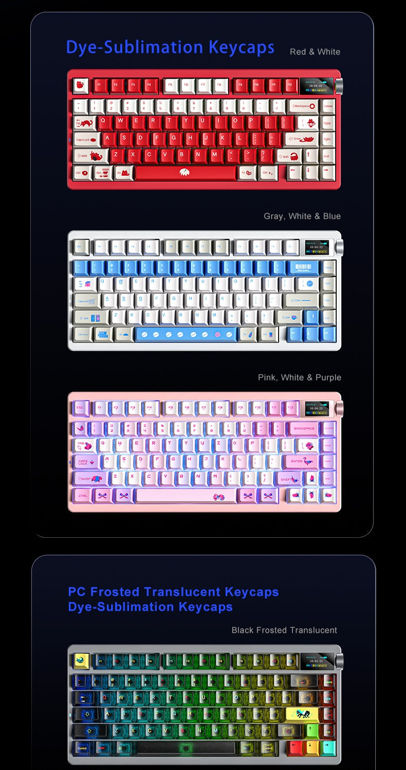 AULA NOVA75 Smart Screen Custom Mechanical Keyboard | Tri-Mode