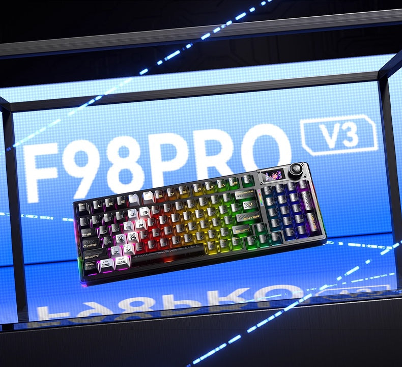 AULA F98PRO V3 Customizable Keyboard |Tri-Mode | Smart Screen
