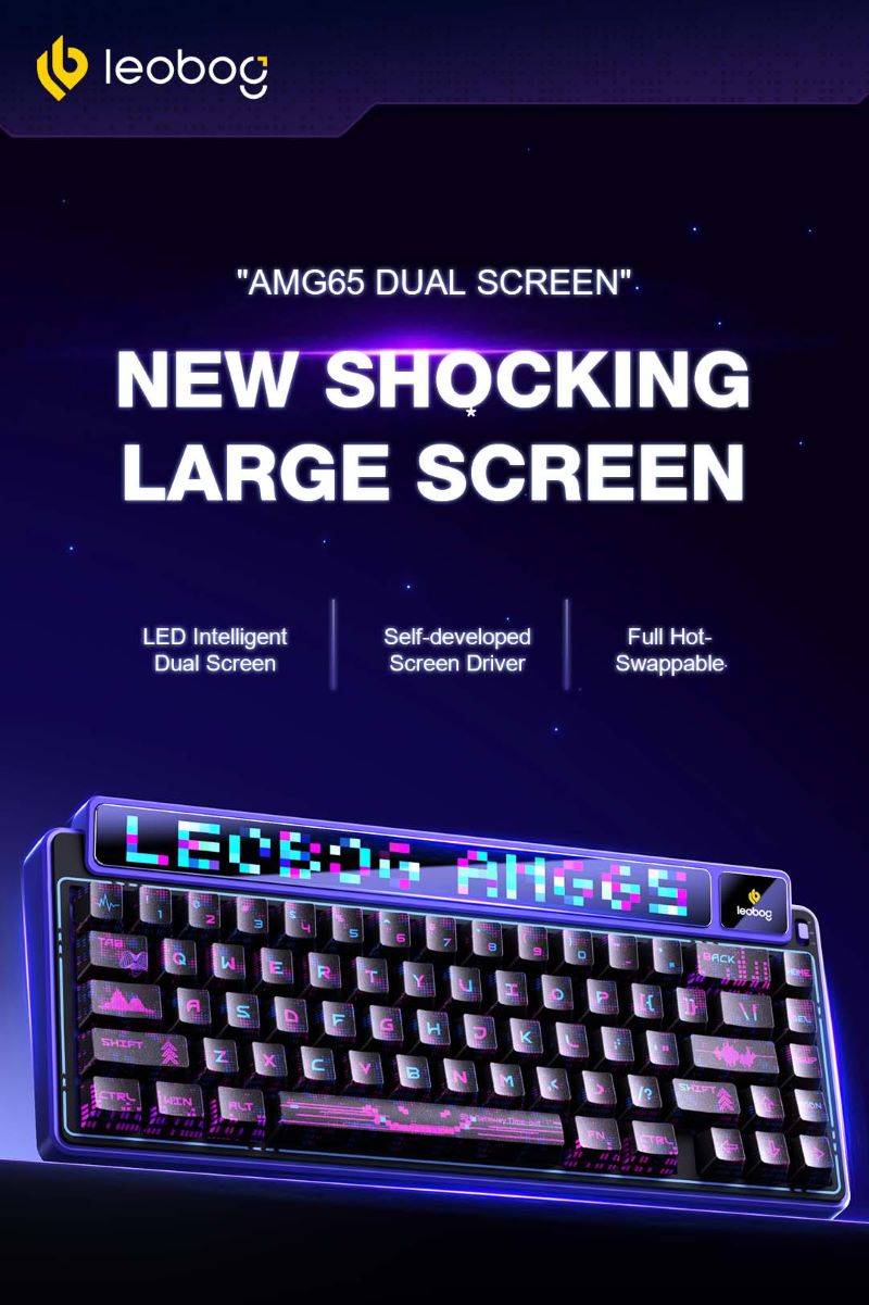 AULA-LEOBOG AMG65 Gasket Mechanical Keyboard | Smart Screen | 65%