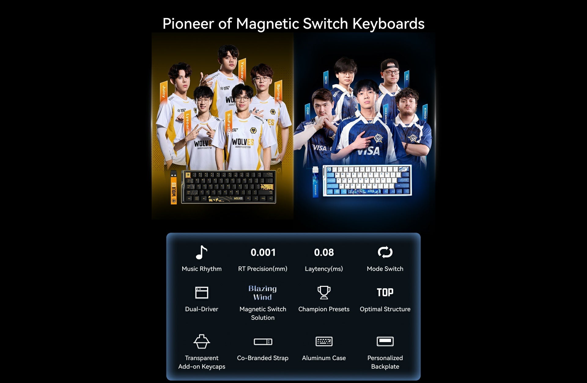 ATK EDGE 60 HE Esports Magnetic Keyboard | WOLVES | LEVIATAN