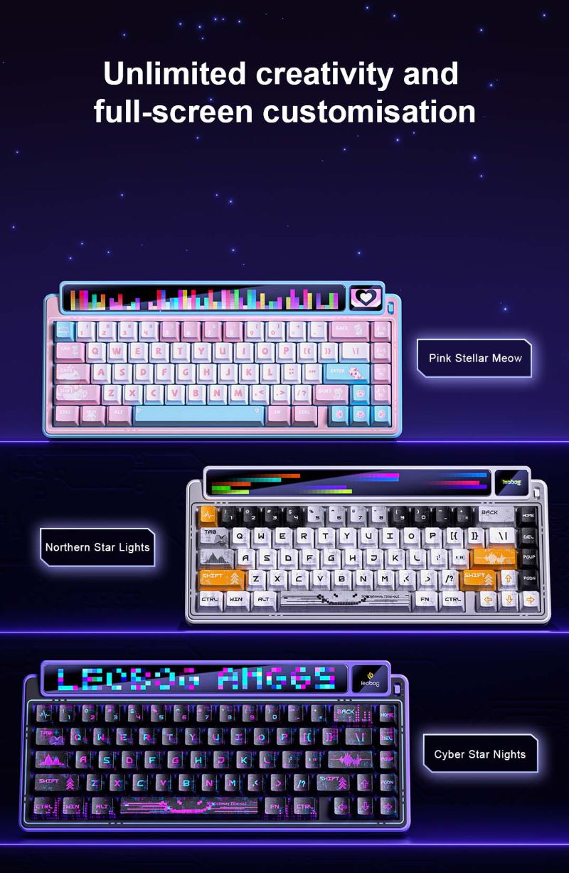 AULA-LEOBOG AMG65 Gasket Mechanical Keyboard | Smart Screen | 65%