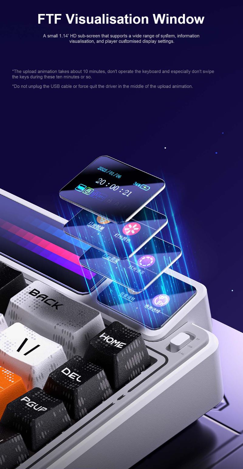 AULA-LEOBOG AMG65 Gasket Mechanical Keyboard | Smart Screen | 65%