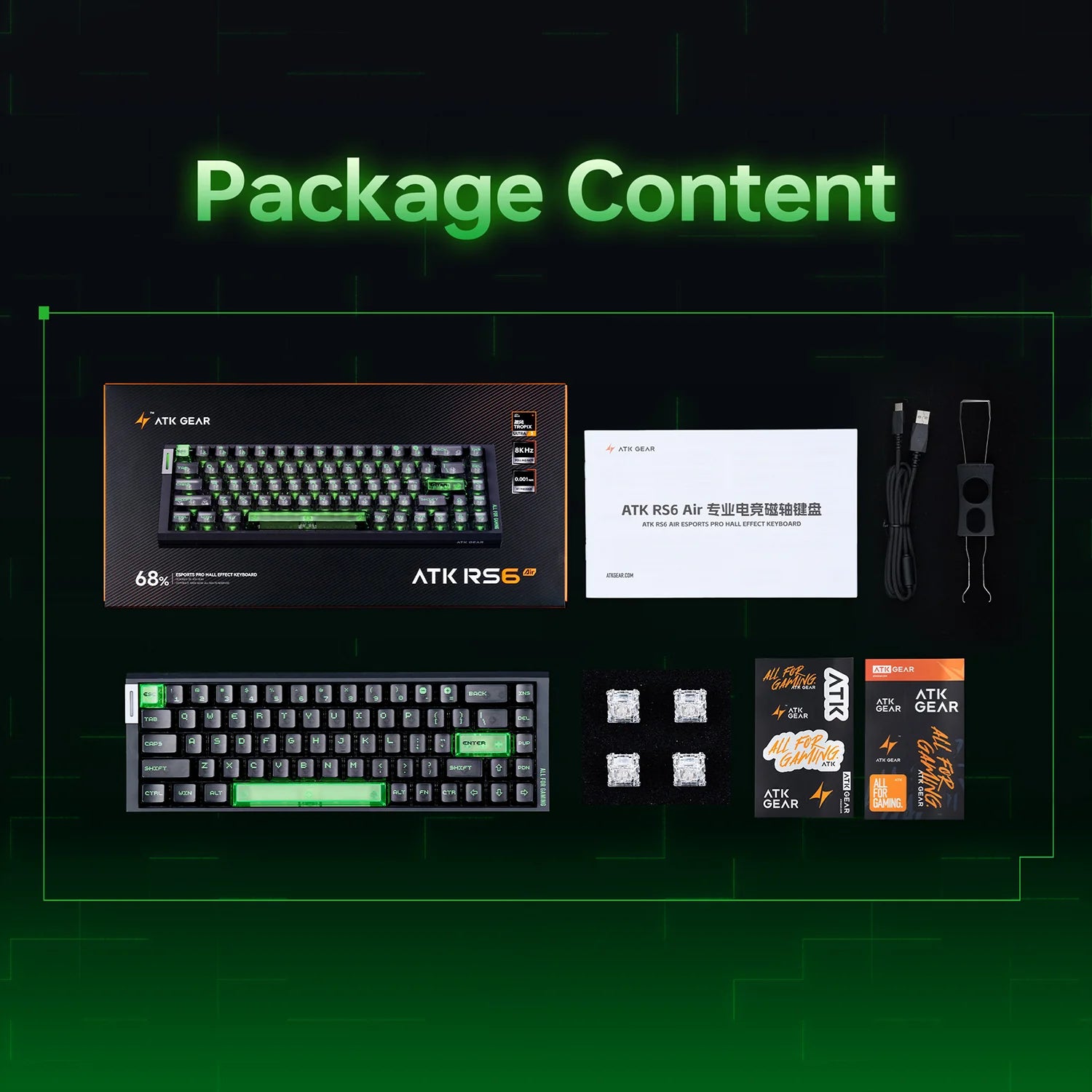 ATK RS6 Air Esports Hall Effect Keyboard 65% Magnetic Gaming Keyboard