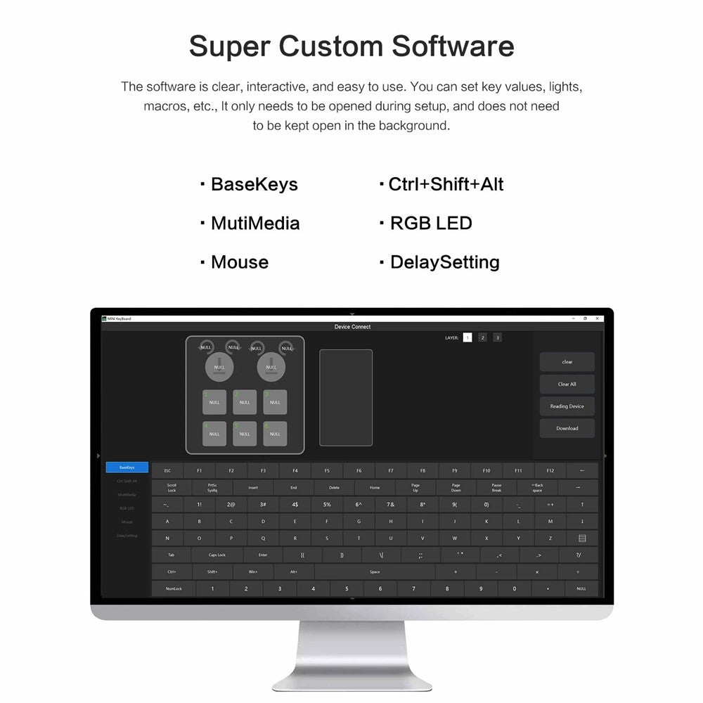 Bluetooth Mechanical Macro Pad | 6-Key Programmable RGB Knob