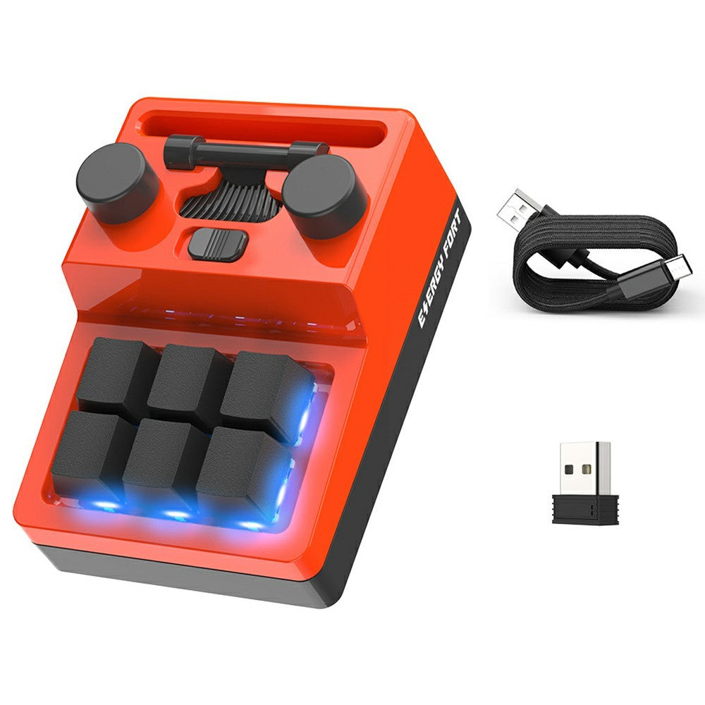 Bluetooth Mechanical Macro Pad | 6-Key Programmable RGB Knob