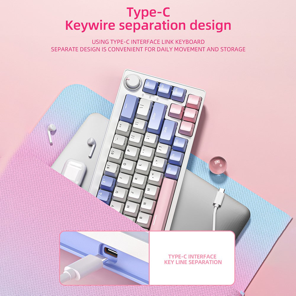 ZIFRIEND ZA68 Mechanical Gaming Keyboard | Hot-Swap RGB Knob