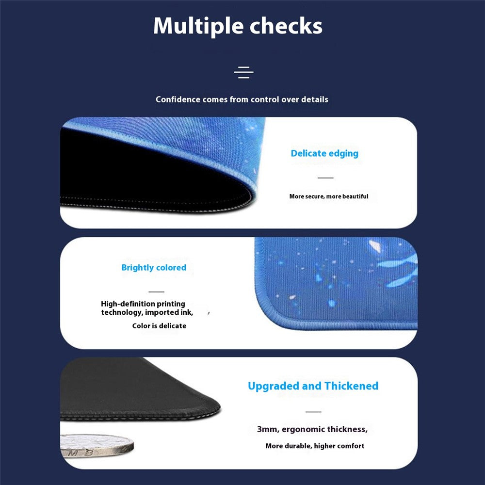 Large Patterned Gaming Mouse Pad | 900x400x2mm Non-Slip Rubber Desk Mat