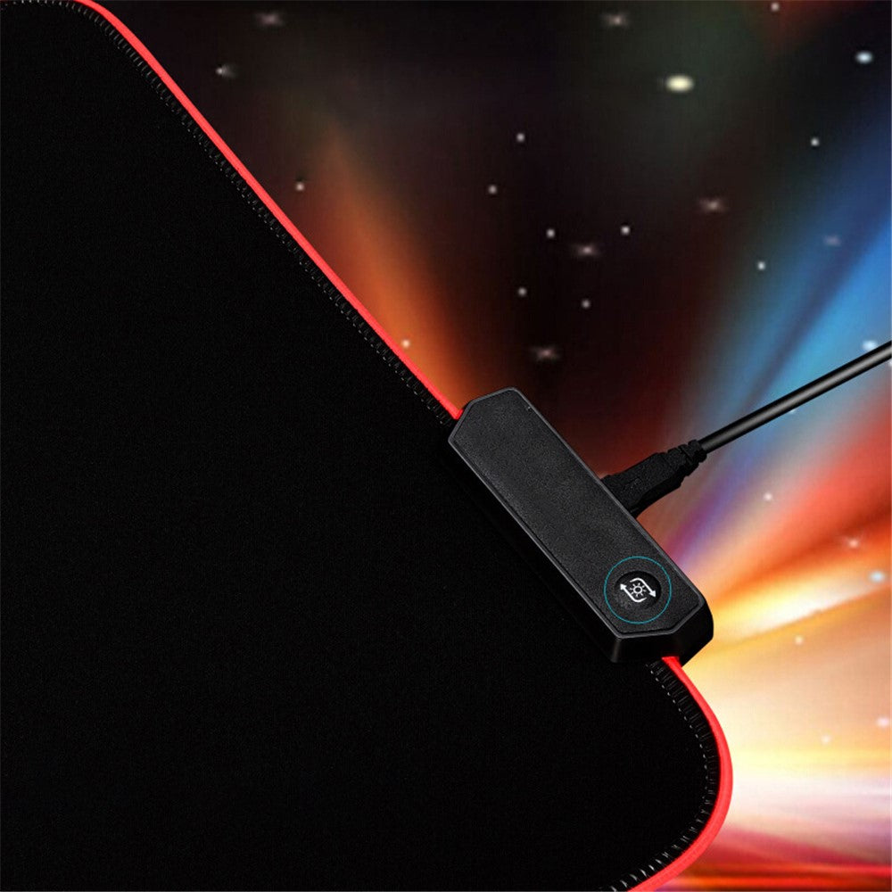 Compact RGB Gaming Mouse Pad | 350x250x3mm LED Light-Up Anti-Slip Desk Mat