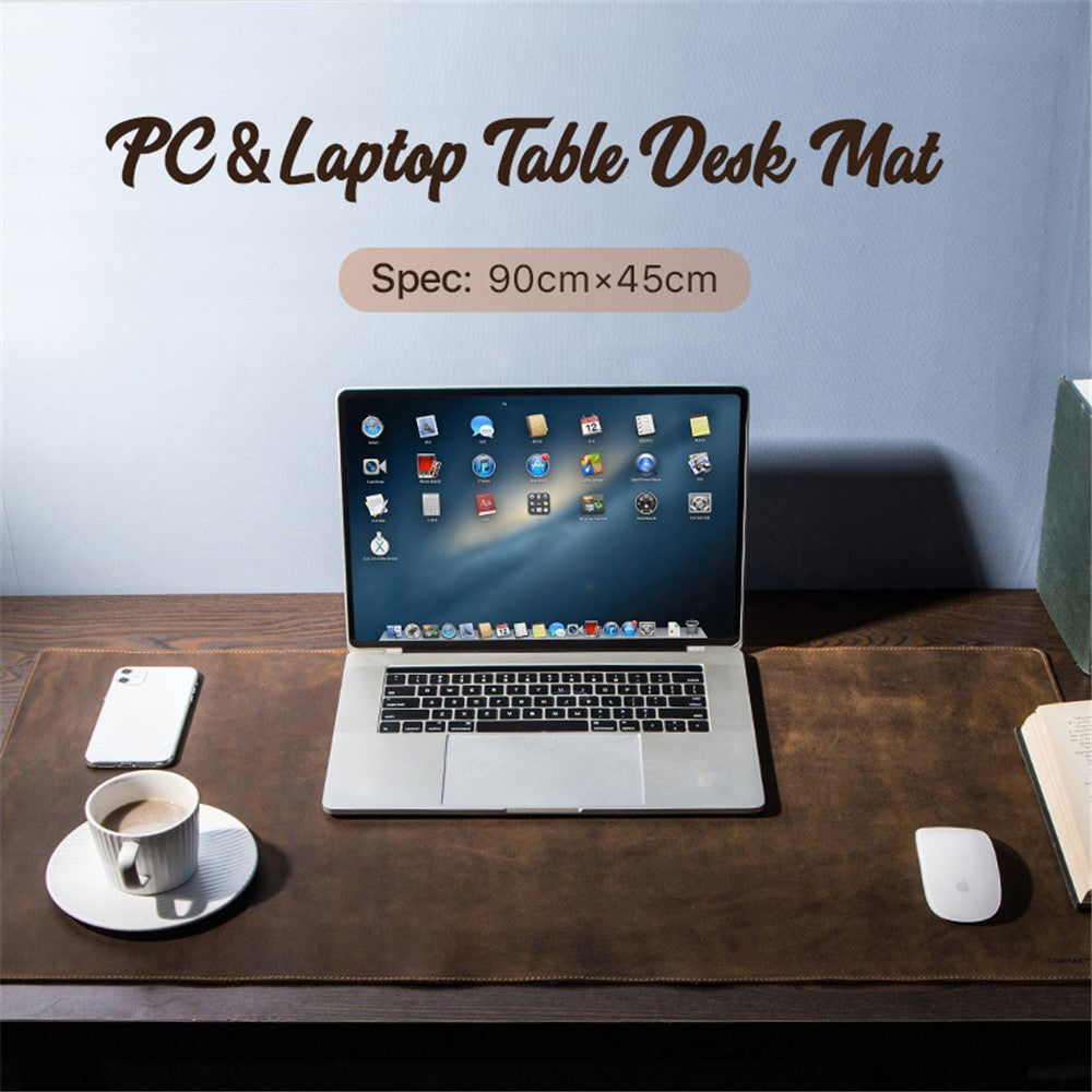 Contacts Family Genuine Leather Large Desk Mat | 90x45cm Crazy Horse Texture