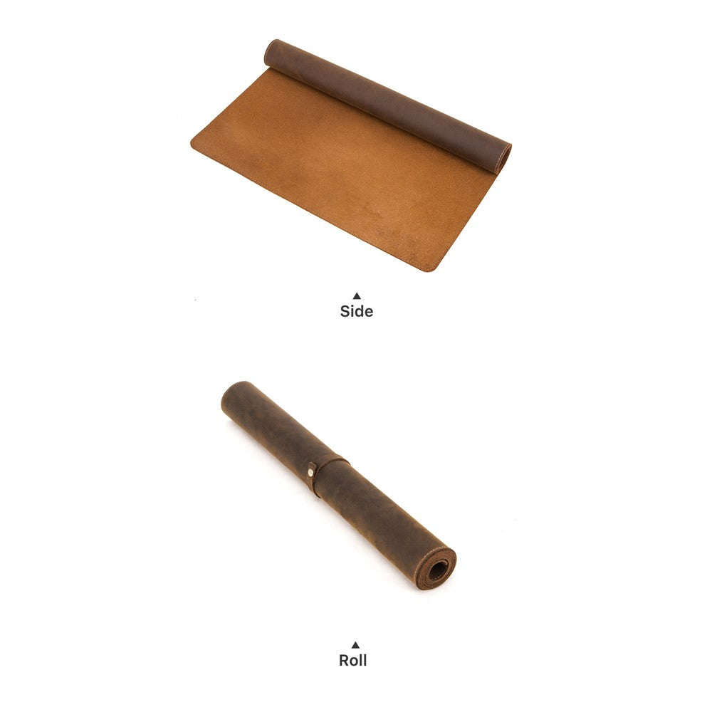 Contacts Family Genuine Leather Large Desk Mat | 90x45cm Crazy Horse Texture