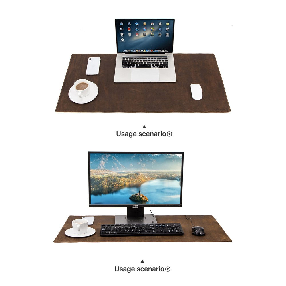 Contacts Family Genuine Leather Large Desk Mat | 90x45cm Crazy Horse Texture