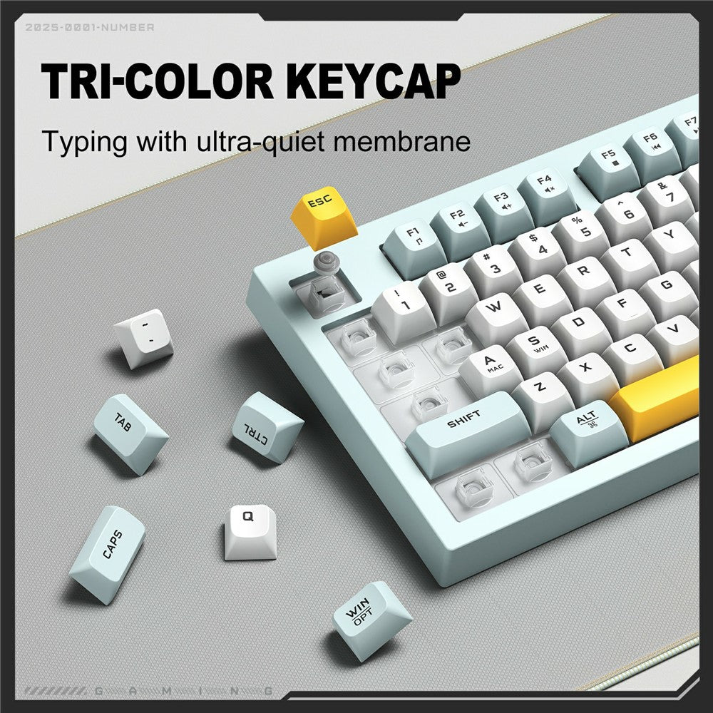 ONIKUMA G80 Tri-Mode Gaming Keyboard | 2.4G, Bluetooth & Wired | OLED Display & RGB Backlit