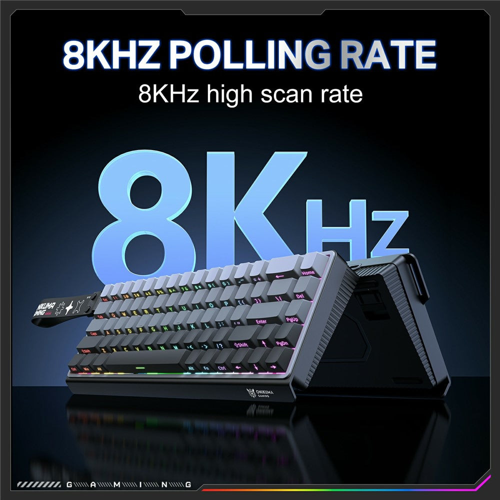 ONIKUMA G69 68 Keys Hot Swappable Keyboard for Mac / Windows / Android Magnetic Axis Gaming Keyboard with RGB Light