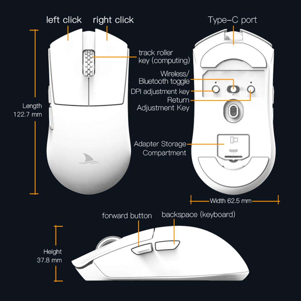Darmoshark M3S Pro Wireless Mouse | 26000 DPI PAW3395 54g