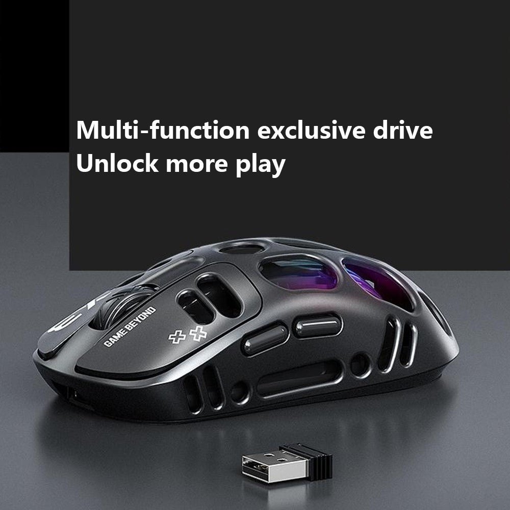 T-WOLF X3 Gaming Mouse Tri-Mode BT Wireless Hollow Design RGB Backlit Mechanical Mouse For Esports