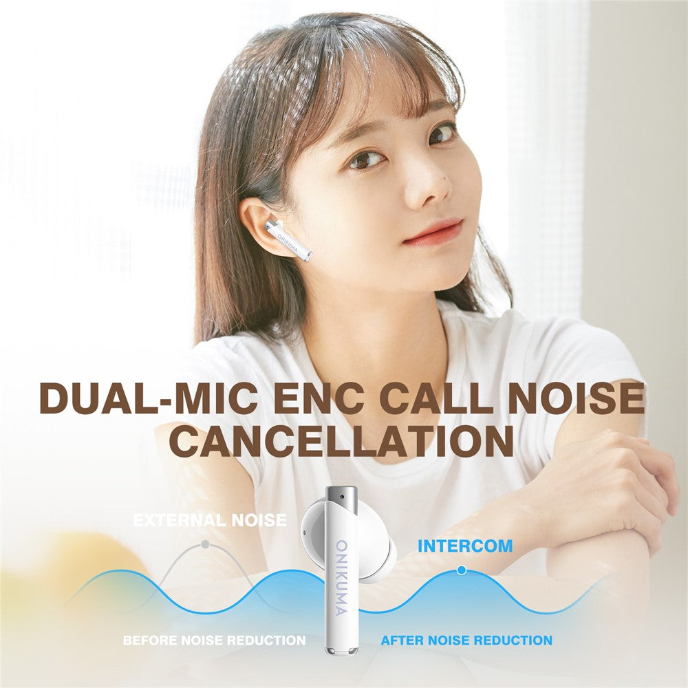 ONIKUMA T18 TWS Bluetooth-compatible Earphone Noise Cancelling Low Latency Gaming Music Headset