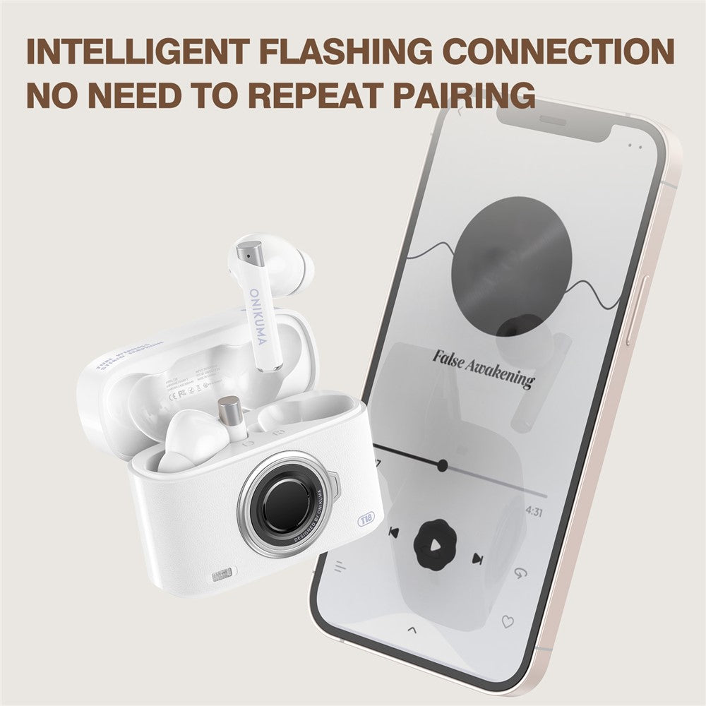 ONIKUMA T18 TWS Bluetooth-compatible Earphone Noise Cancelling Low Latency Gaming Music Headset