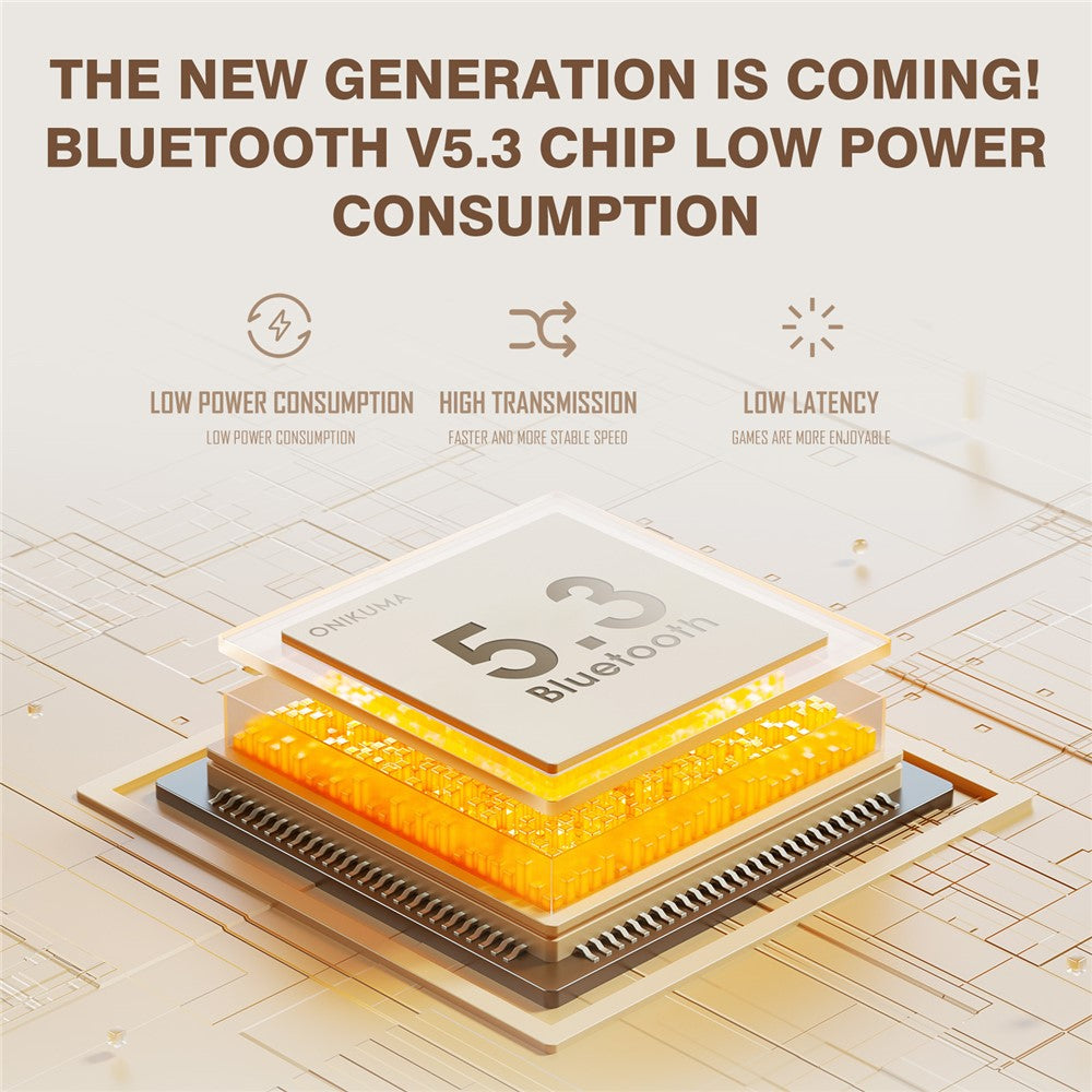 ONIKUMA T18 TWS Gaming Earphones | 90ms Low Latency BT 5.3