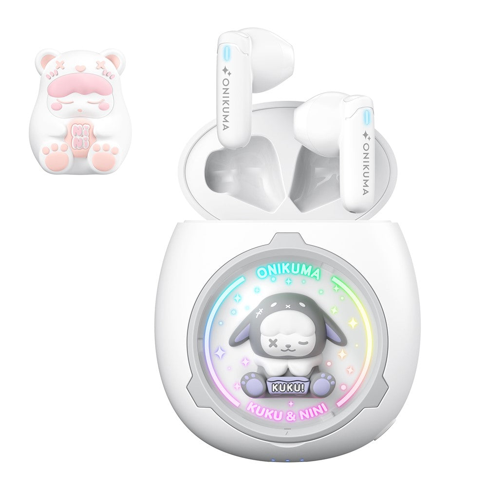 ONIKUMA T302 Space Capsule Earphones | Cute BT 5.3 HiFi Sound