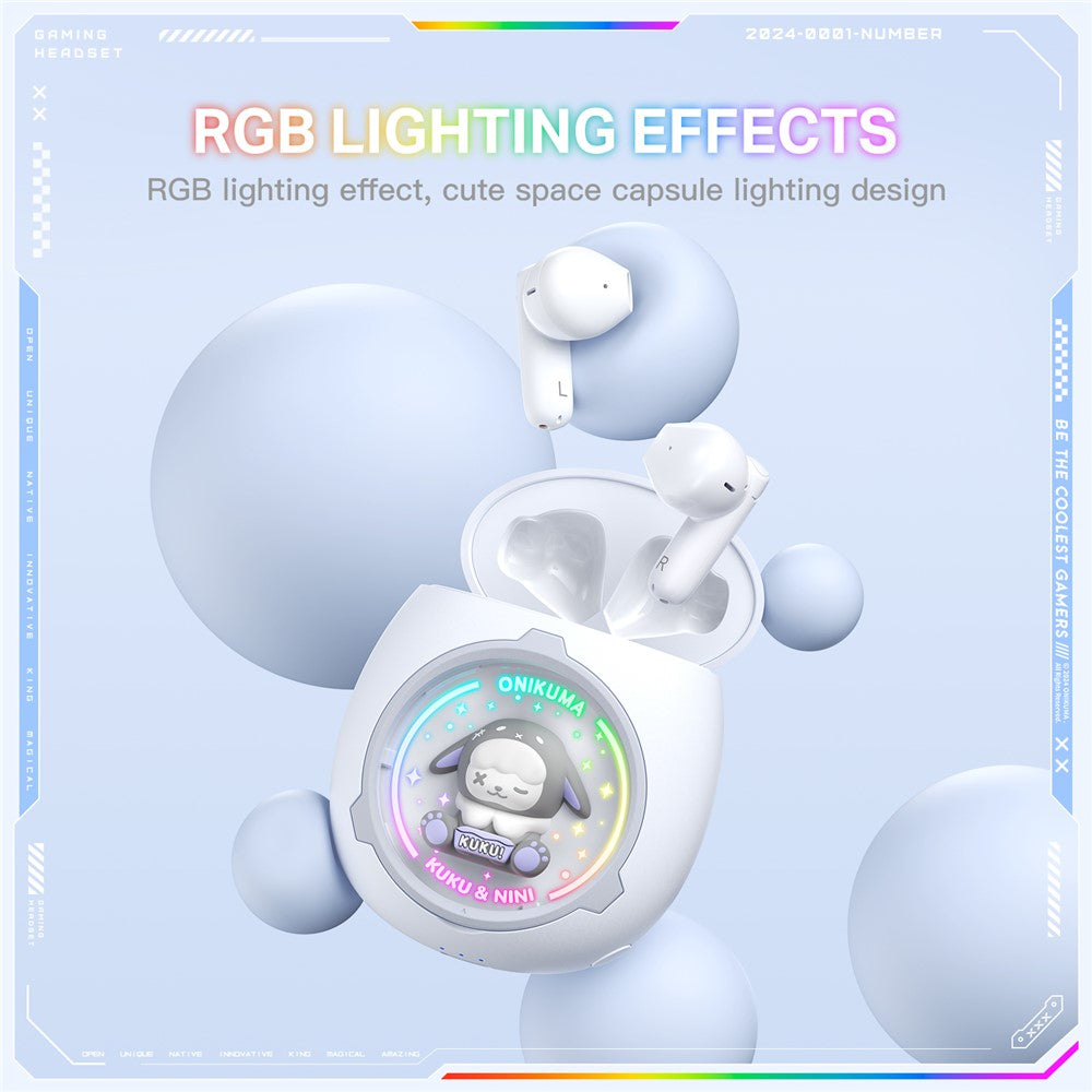 ONIKUMA T302 Cute Space Capsule Bluetooth-compatible Headset HiFi Music Wireless Earphones