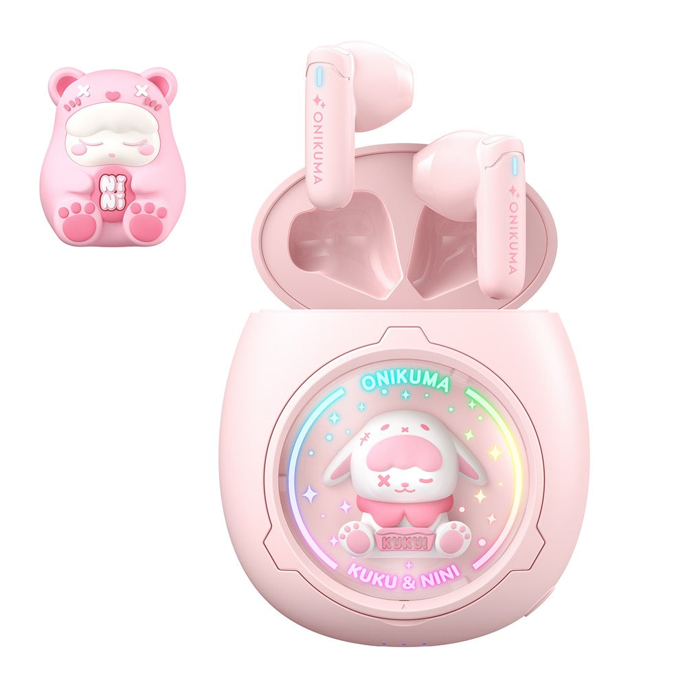 ONIKUMA T302 Space Capsule Earphones | Cute BT 5.3 HiFi Sound