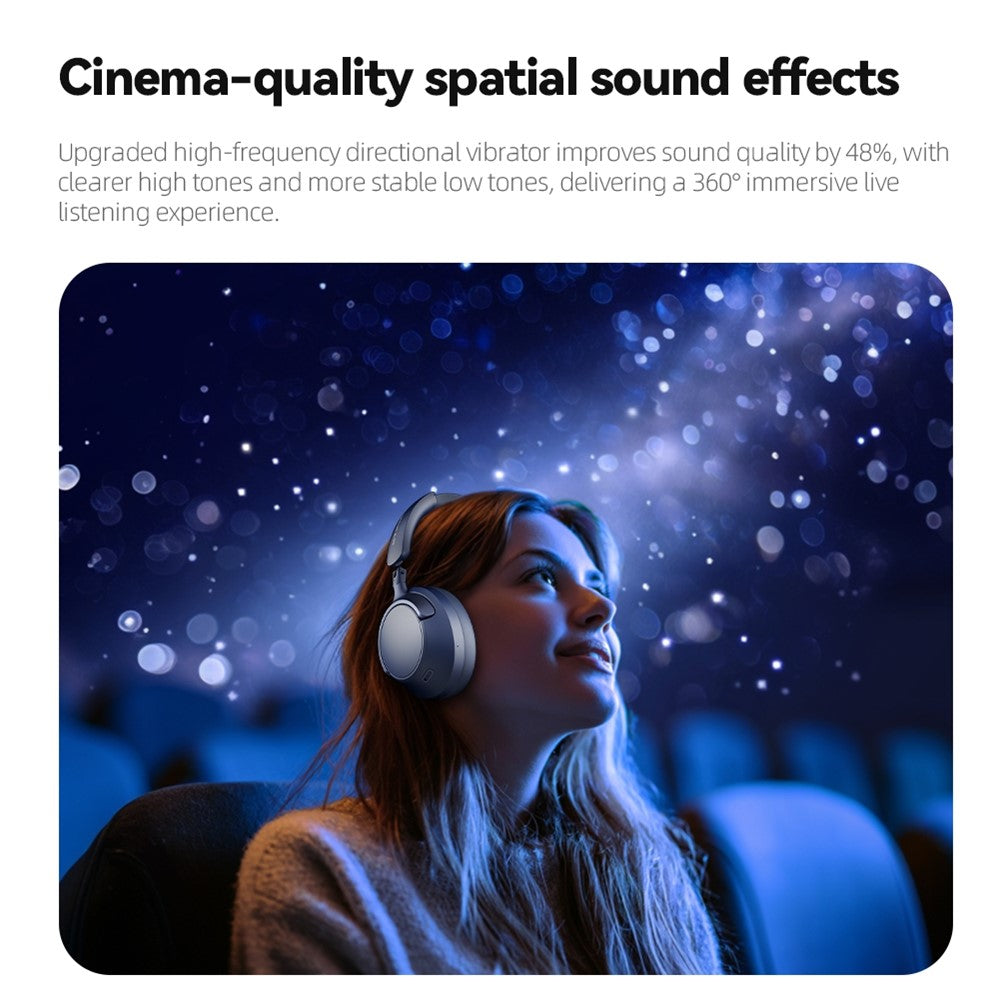 EL-GT6 ANC Noise Cancelling Low Latency Gaming Headset HiFi Sound Over Ear Bluetooth-compatible Headphones