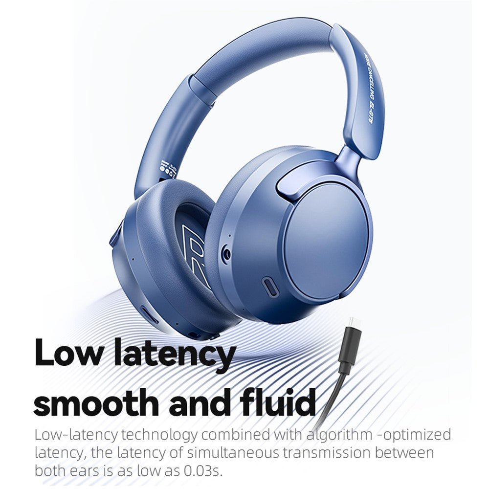 EL-GT6 ANC Noise Cancelling Low Latency Gaming Headset HiFi Sound Over Ear Bluetooth-compatible Headphones