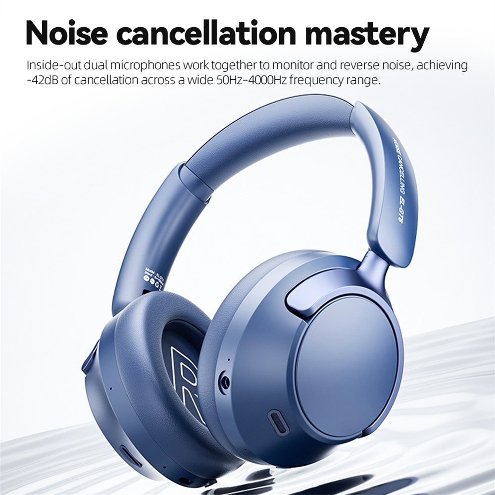 EL-GT6 ANC Noise Cancelling Low Latency Gaming Headset HiFi Sound Over Ear Bluetooth-compatible Headphones