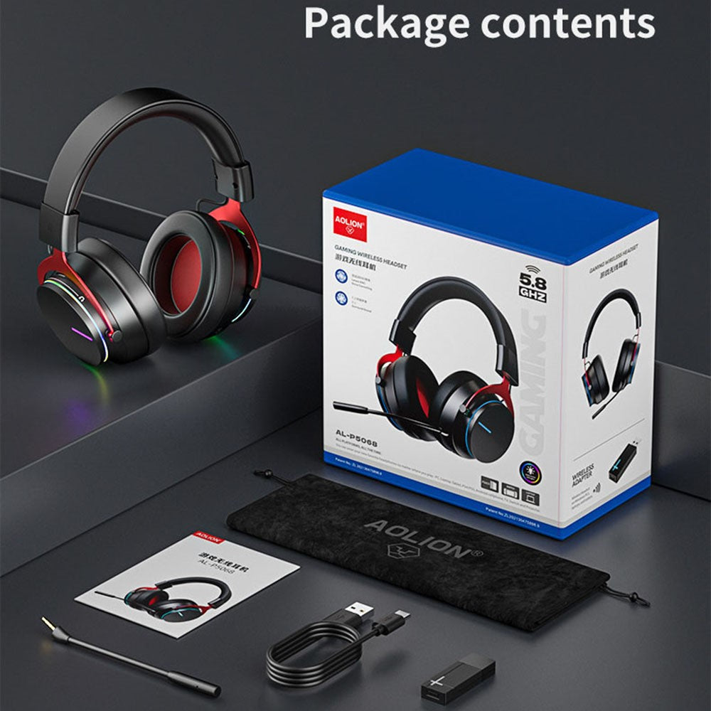 AOLION ALP5068 Gaming Headphones Compatible with PS5 Console 5.8G Wireless Bluetooth-compatible Headset