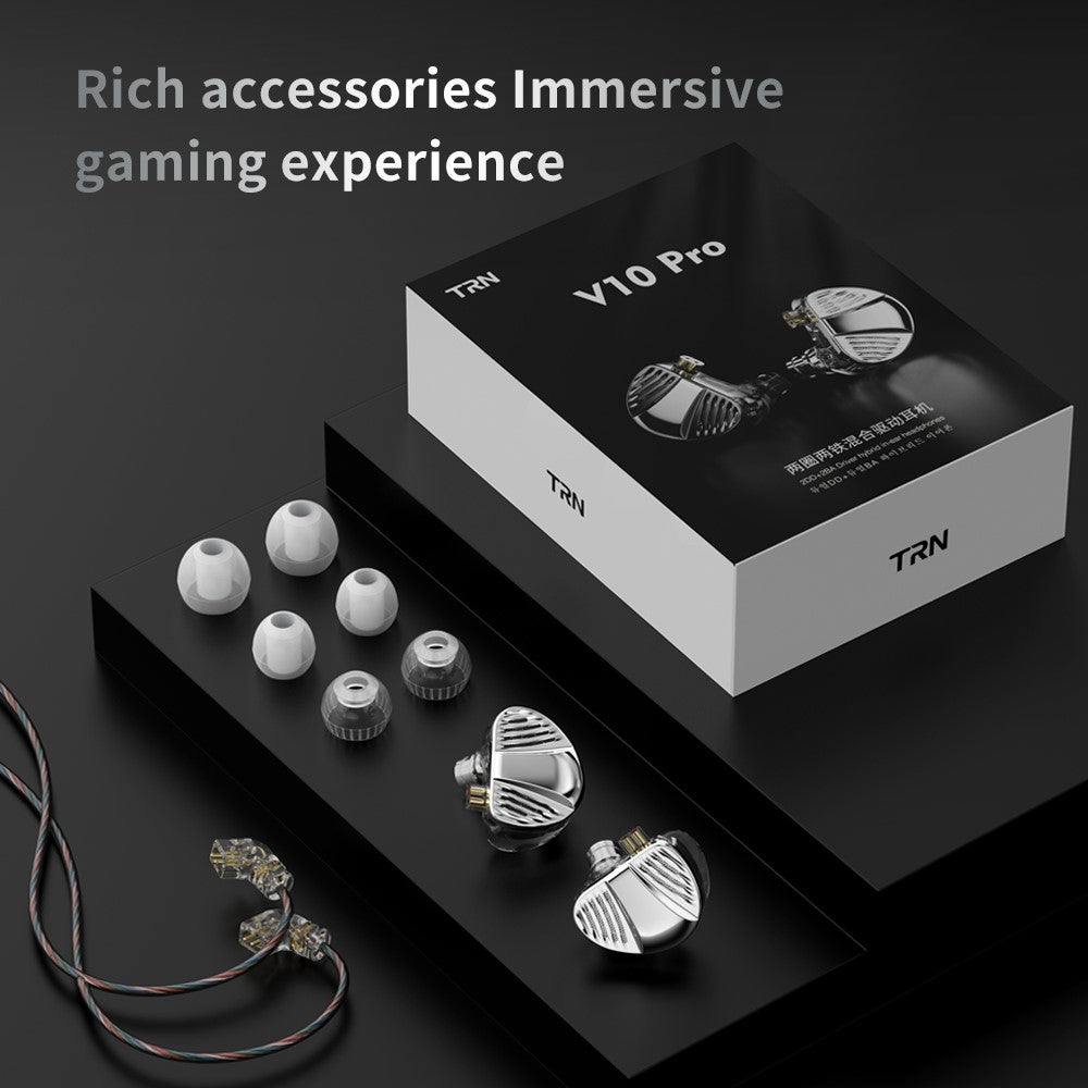 TRN V10 Pro 3.5mm Detachable Wired In-Ear Earphone HiFi Music Gaming Headset without Mic