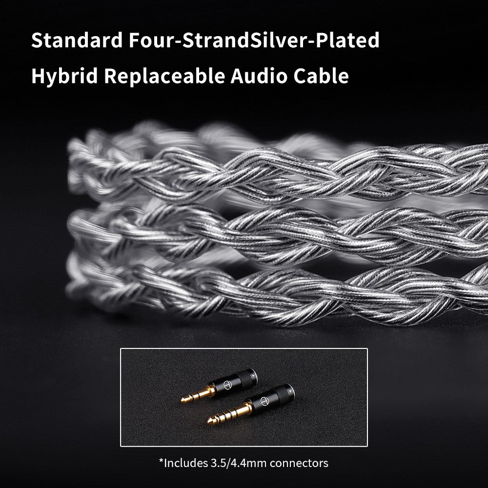 TRN Shell Shape In Ear Monitor HiFi Earphones Four Driver Music Headphones with Detachable Cable