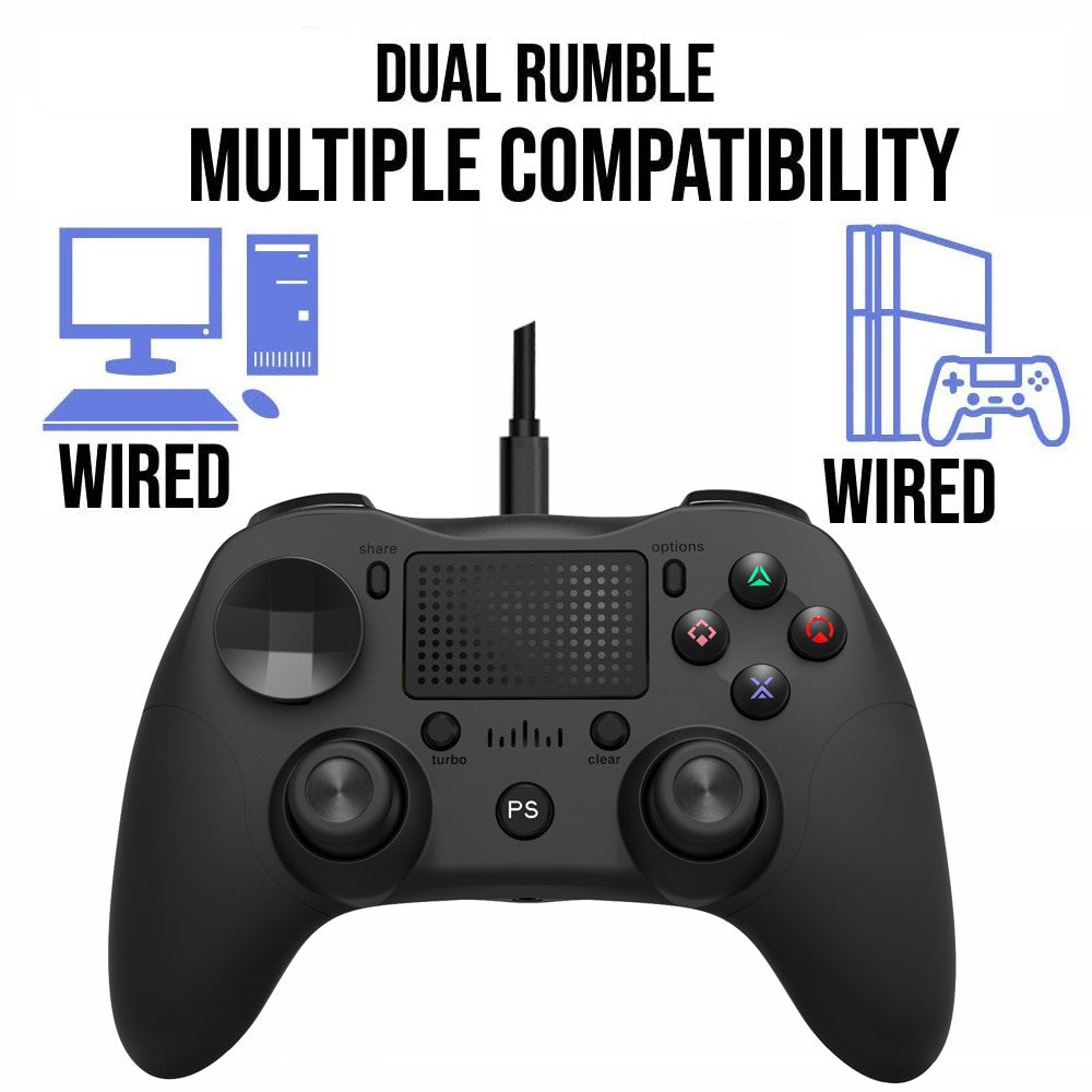 MB-P912w Wired Gamepad Dual Analog Game Joystick Controller Gaming Gamepad for PS4