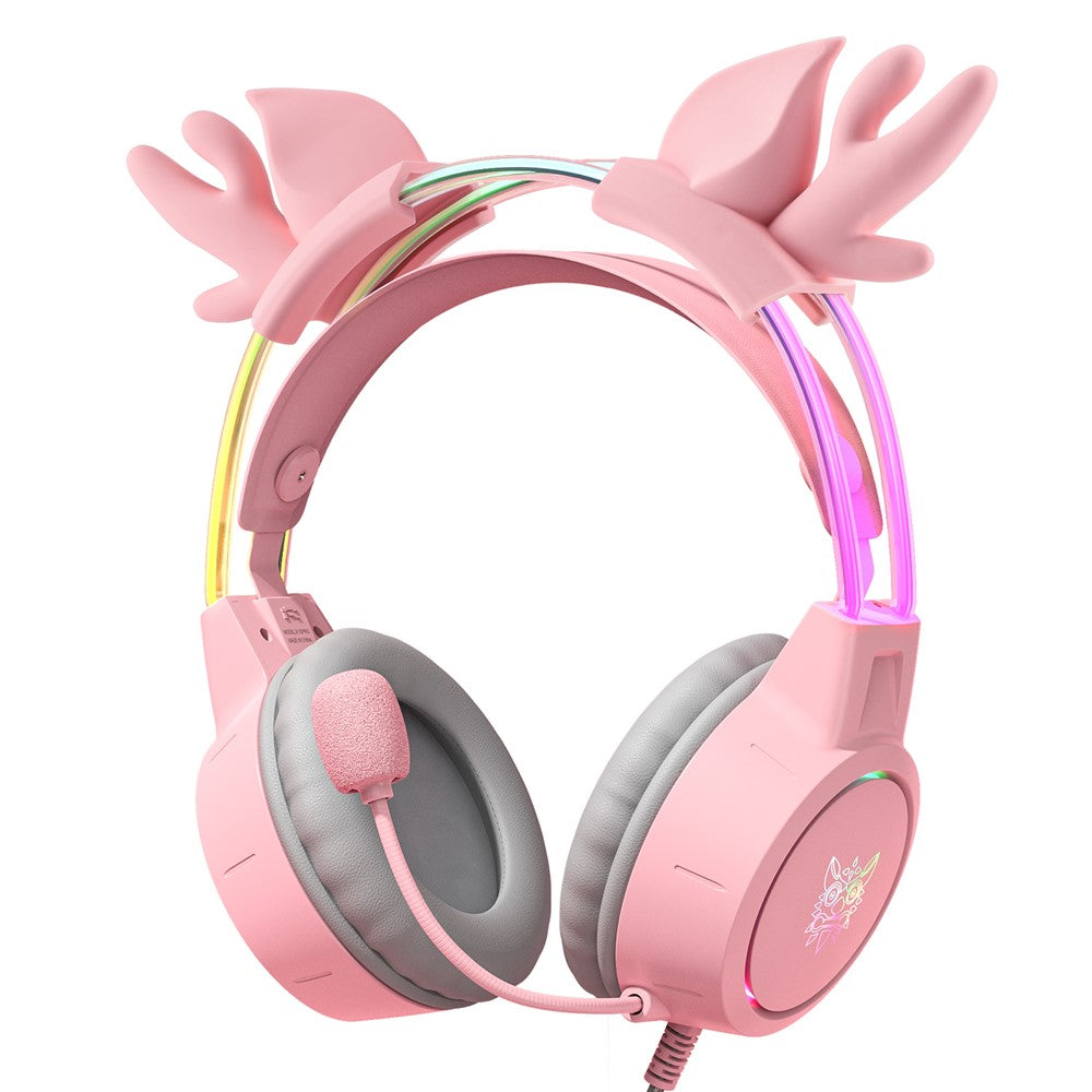ONIKUMA X15 Pro Gaming Headset | RGB Antlers Surround Sound
