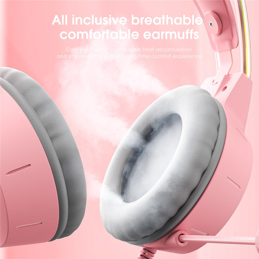 ONIKUMA X15 Pro Wired Gaming Headphones with RGB Light Antlers Design Stereo Surround Headset for Computer PC Gamer